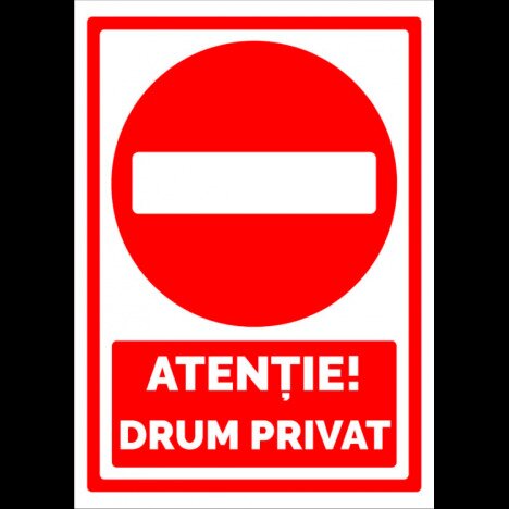 Semn drum privat