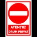 Semn drum privat